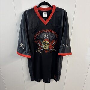 Vintage Disney Pirates of the Caribbean Football Jersey Embroidered XL (N4) 67